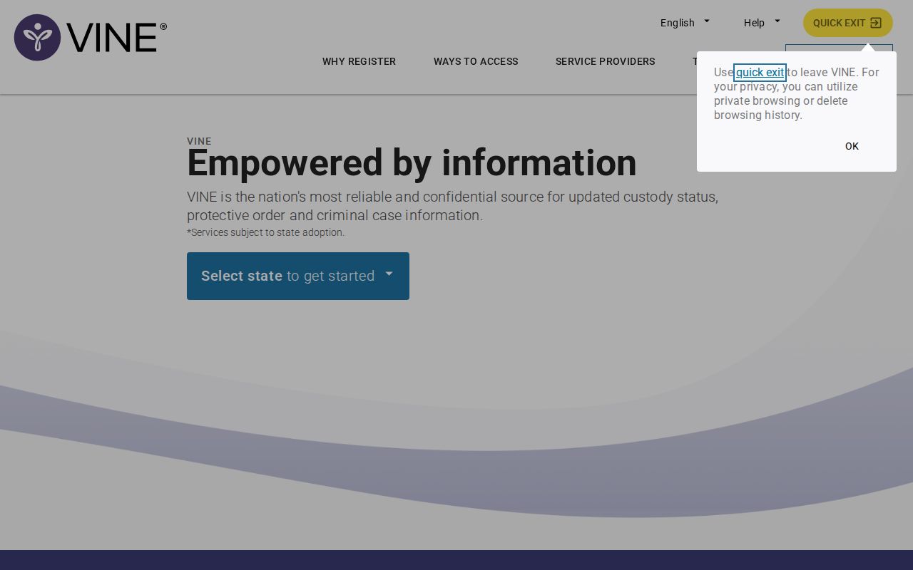 VINELink custody notifications related to Scott County arrest records