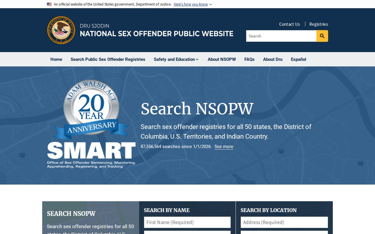 National supplement to a Scott County sex offender lookup