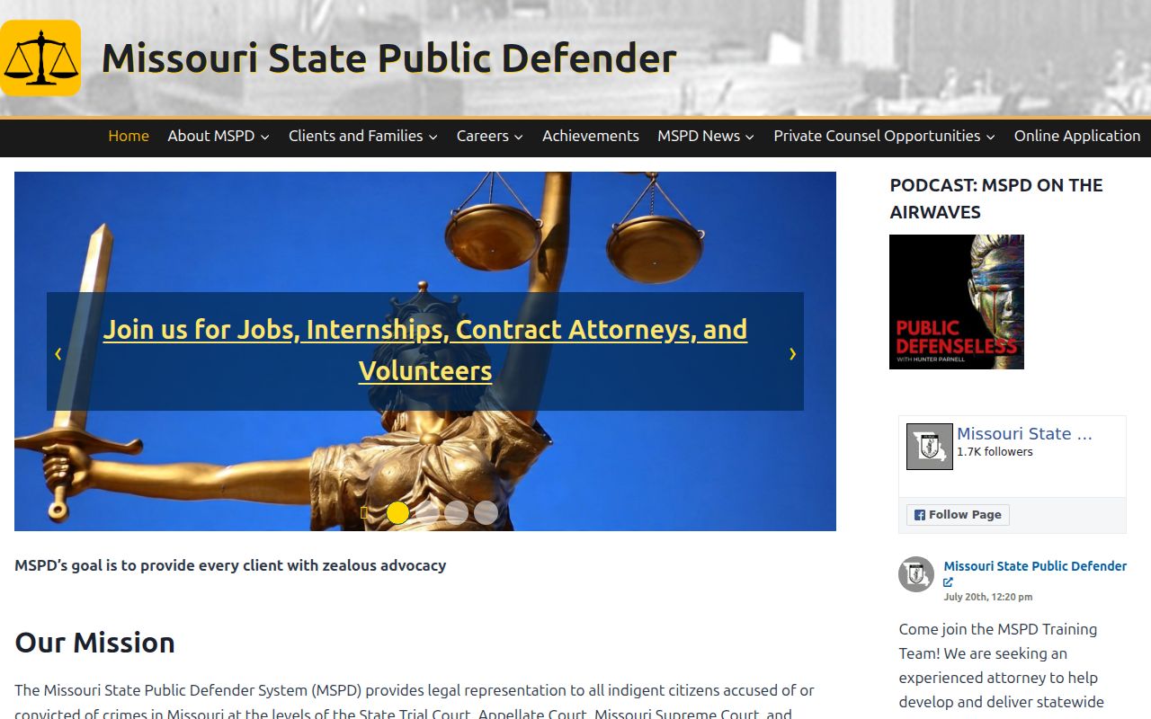 Missouri State Public Defender channel for Sikeston criminal cases