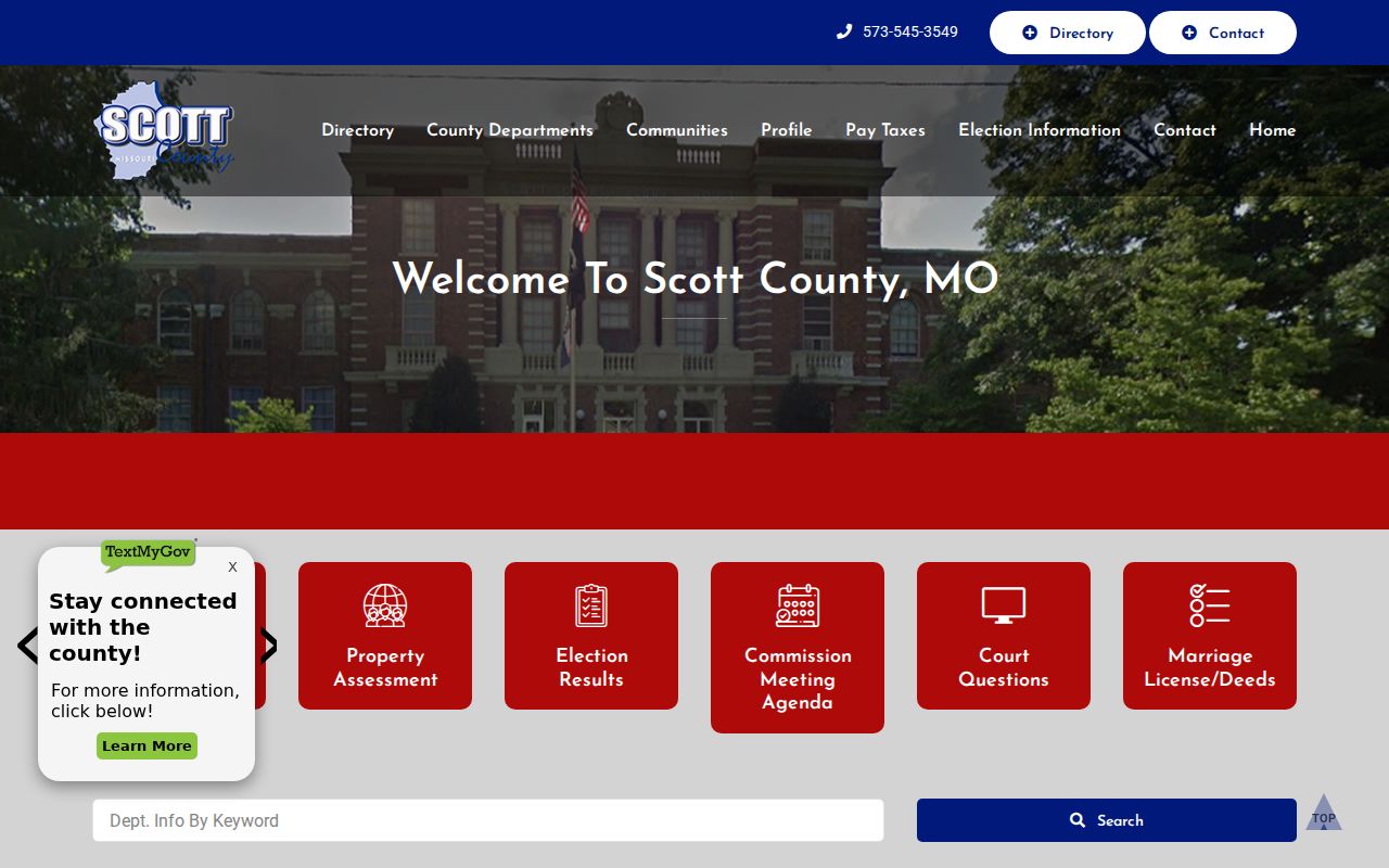 Official Scott County Missouri government website